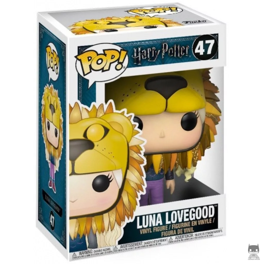 Figura Funko Pop! Luna Lovegood con cabeza de león en su caja