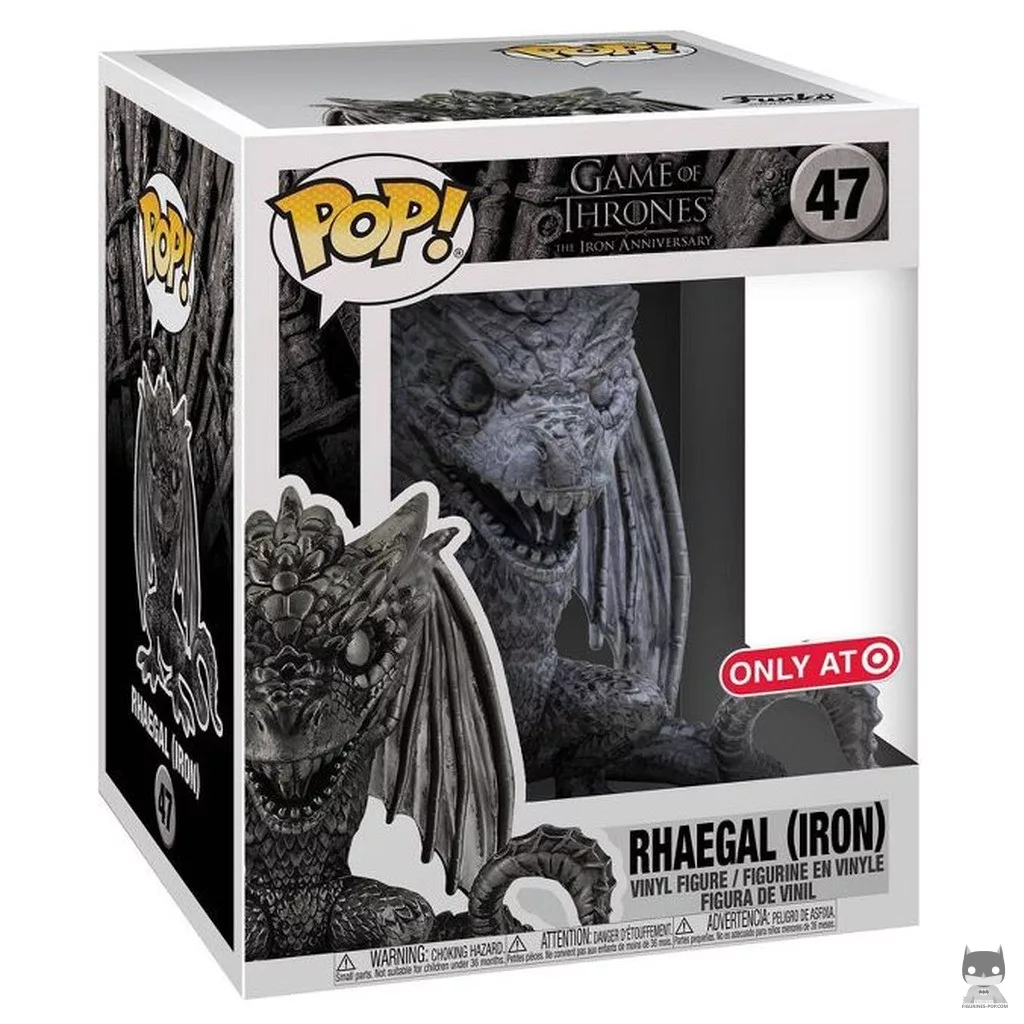 Figura Funko Pop! Rhaegal (Hierro) (Supersized) en su caja