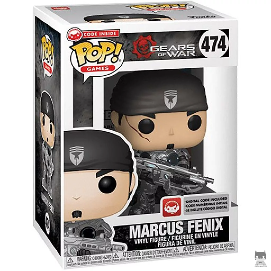 Figura Funko Pop! Marcus Fenix en su caja
