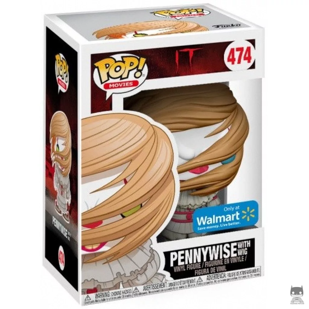 Figura Funko Pop! Pennywise con peluca en su caja