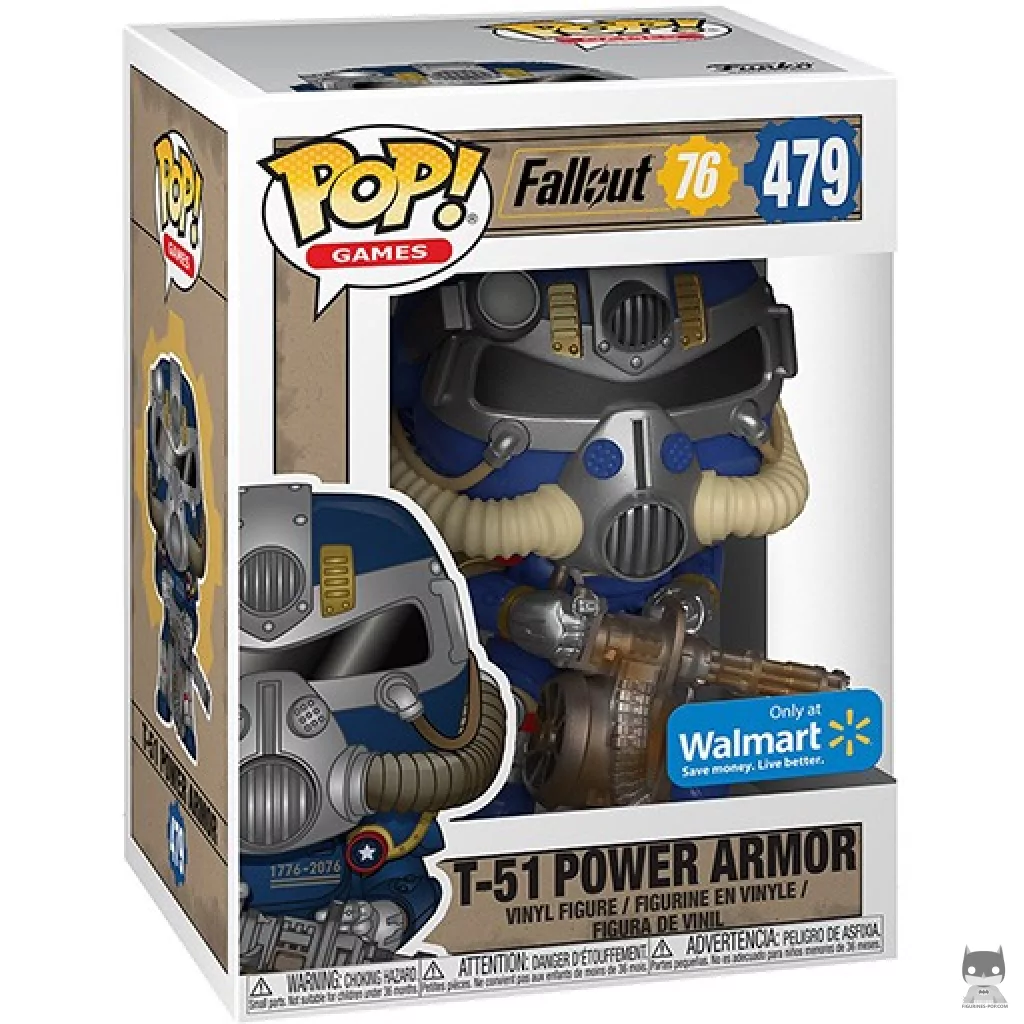 Figura Funko Pop! Servoarmadura T-51 (Fallout 76) en su caja
