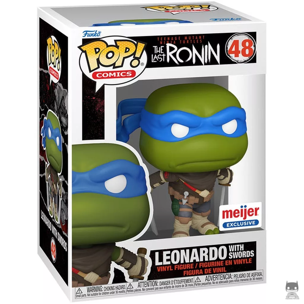 Figura Funko Pop! Leonardo con espadas en su caja