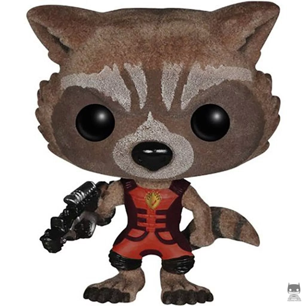 Figura Funko Pop! Rocket Raccoon (Traje de Devastador) (Flocado) (Guardianes de la Galaxia)