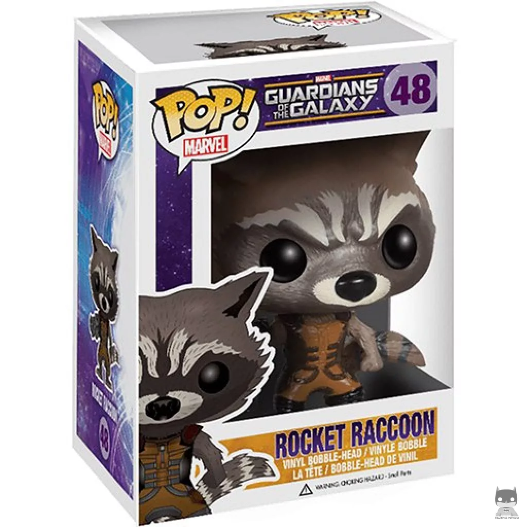 Figura Funko Pop! Rocket Raccoon en su caja