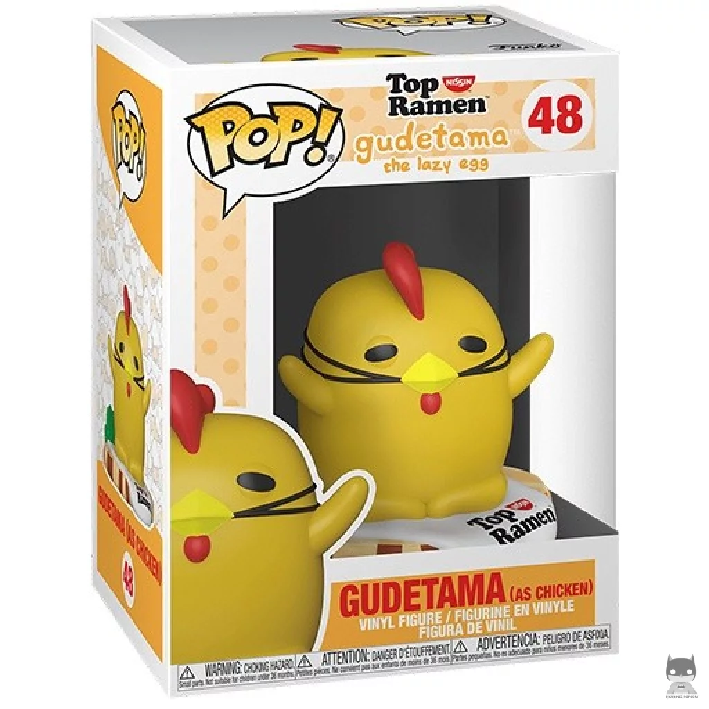 Figura Funko Pop! Gudetama como Chicken en su caja