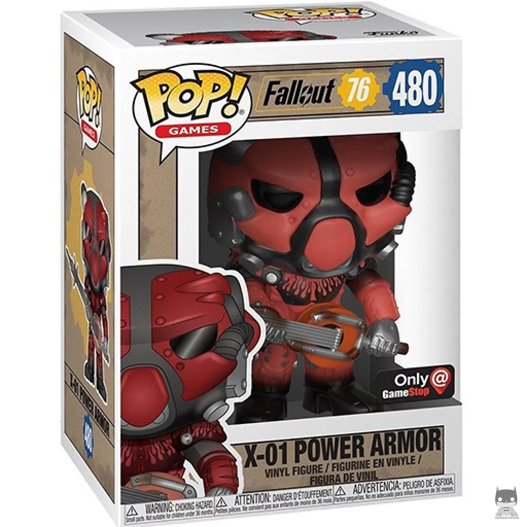 Figura Funko Pop! Servoarmadura X-01 (Fallout 76) en su caja