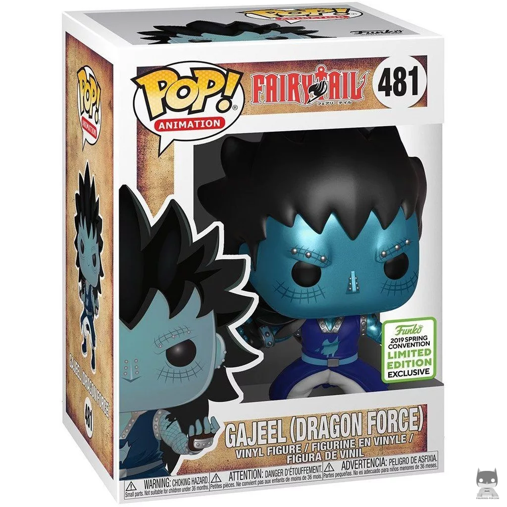 Figura Funko Pop! Gajeel Escamas de Dragón (Metalizado) en su caja