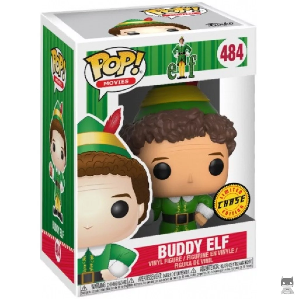 Figura Funko Pop! Buddy el Elfo con caja sorpresa (Chase) en su caja