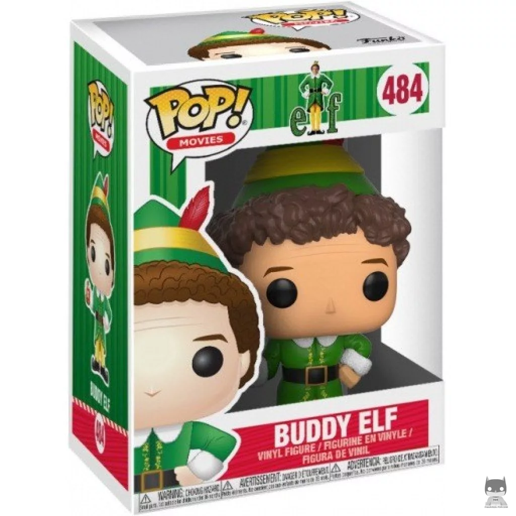 Figura Funko Pop! Buddy el Elfo con sirope de arce en su caja