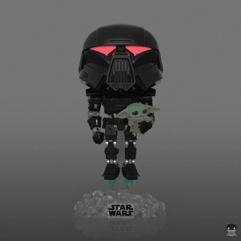 Figura Funko Pop! Dark Trooper con Grogu (The Mandalorian (Star Wars))