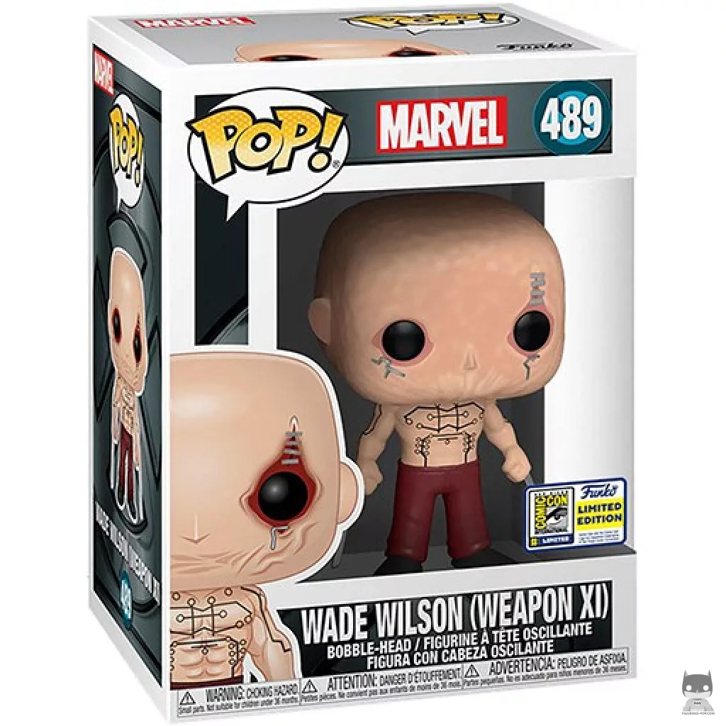 Figura Funko Pop! Wade Wilson (Arma XI) en su caja