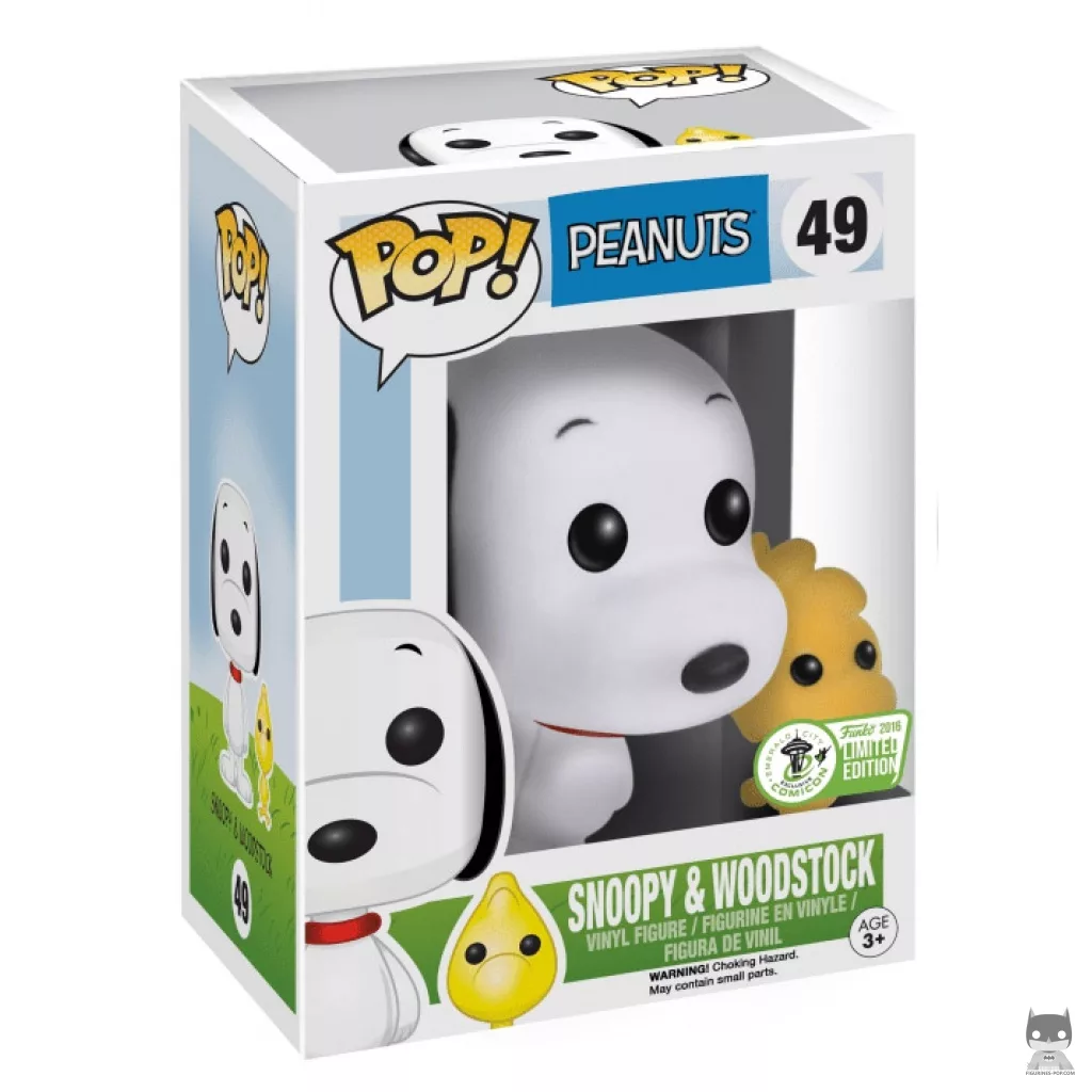 Figura Funko Pop! Snoopy & Woodstock (Flocado) en su caja