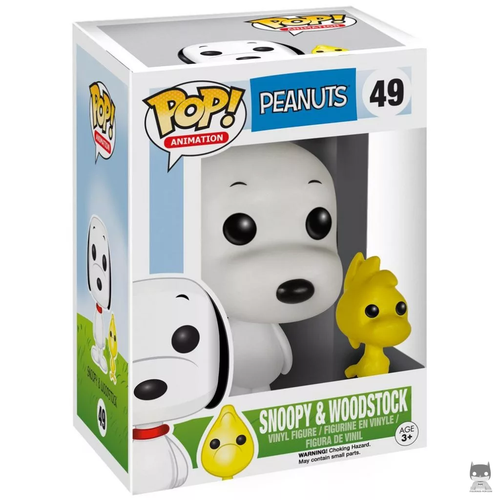 Figura Funko Pop! Snoopy & Woodstock en su caja