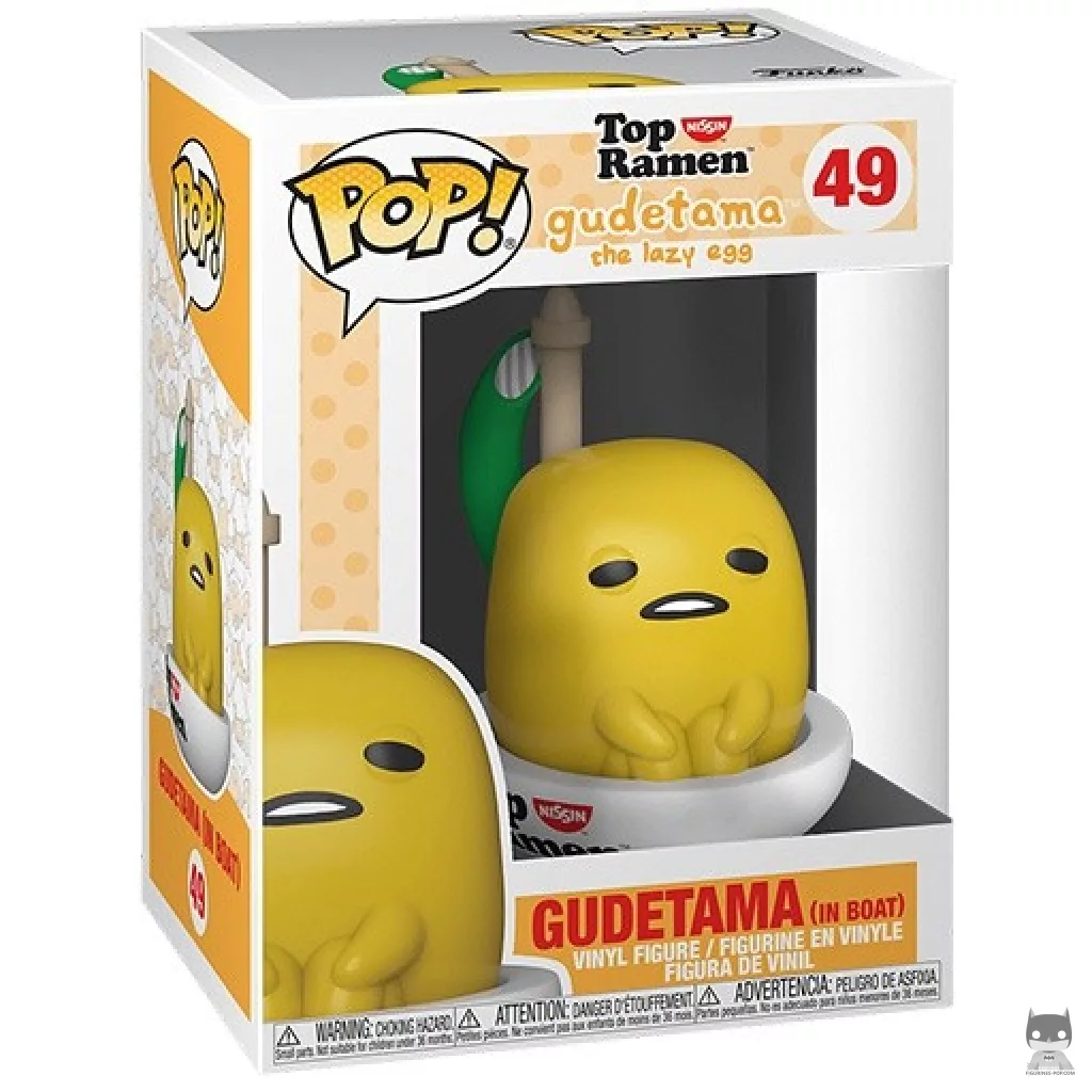 Figura Funko Pop! Gudetama en barca en su caja