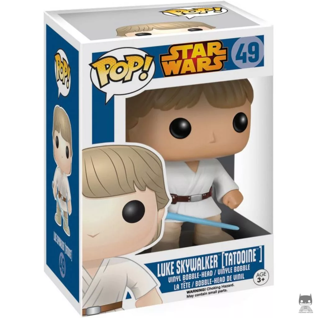 Figura Funko Pop! Luke Skywalker en Tatooine en su caja