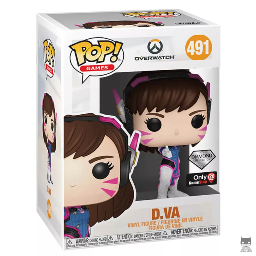 Figura Funko Pop! D. Va (Purpurina de diamante) en su caja