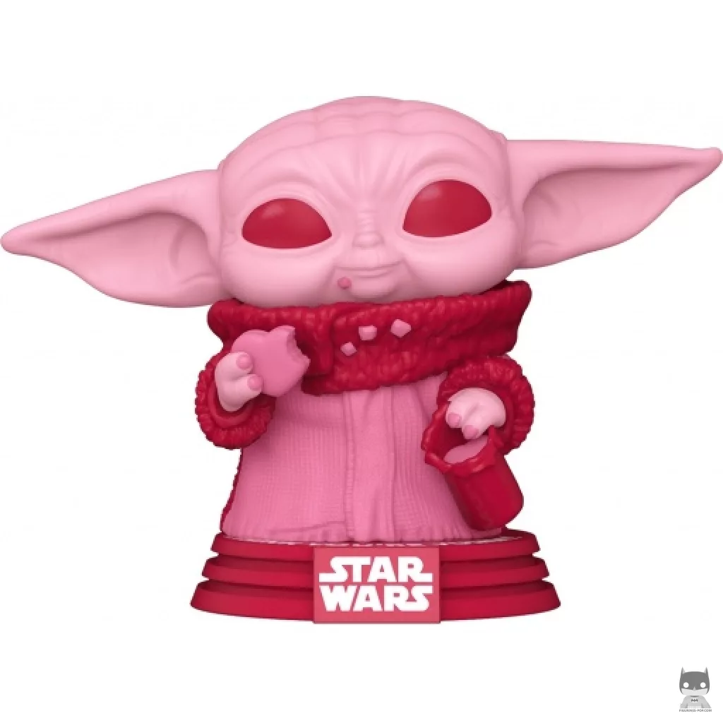 Figura Funko Pop! Grogu con galletas (Rosa) (Star Wars (San Valentín))