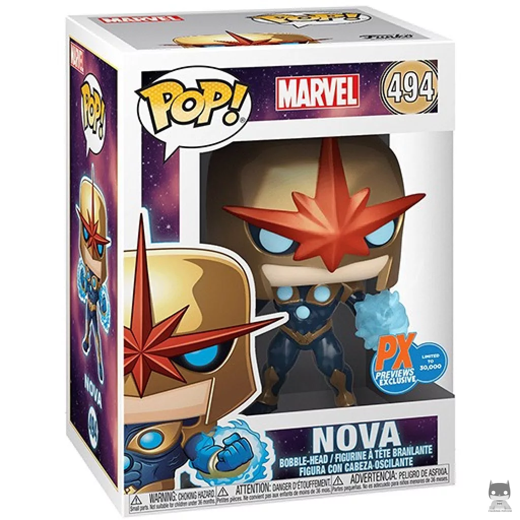 Figura Funko Pop! Nova en su caja
