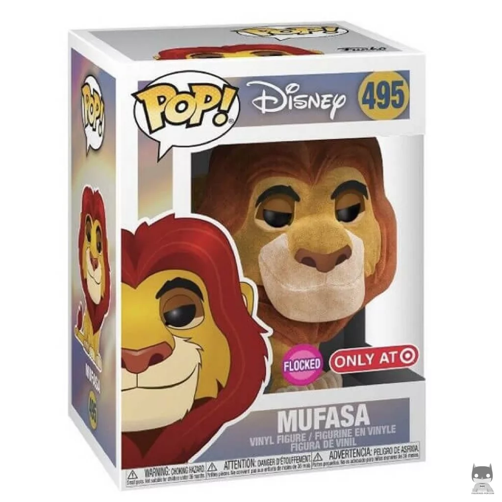 Figura Funko Pop! Mufasa (Flocado) en su caja