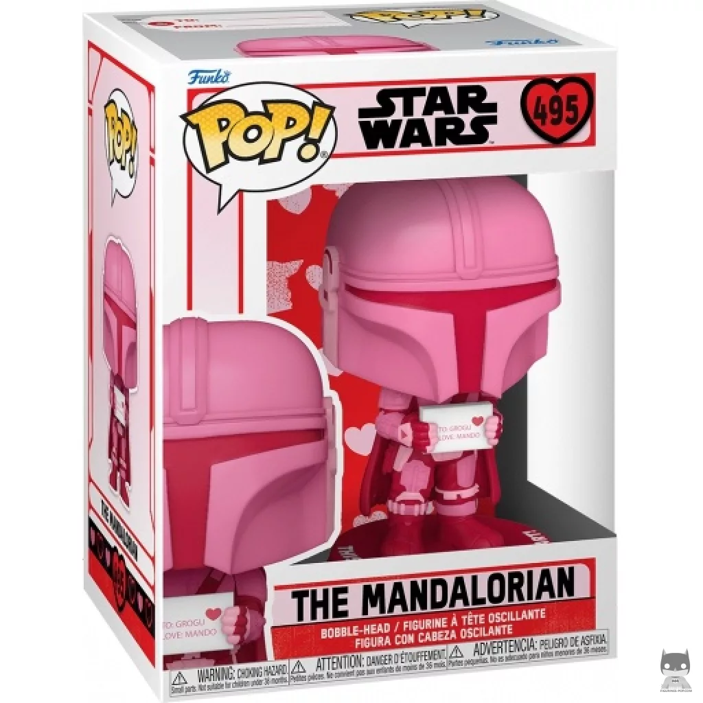 Figura Funko Pop! El Mandaloriano (Rosa) en su caja