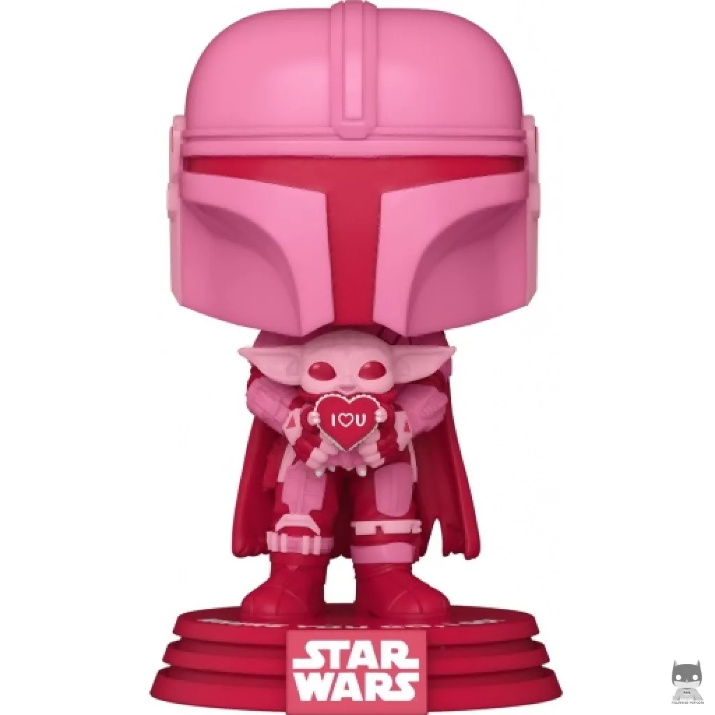 Figura Funko Pop! El Mandaloriano con Grogu (Rosa) (Star Wars (San Valentín))