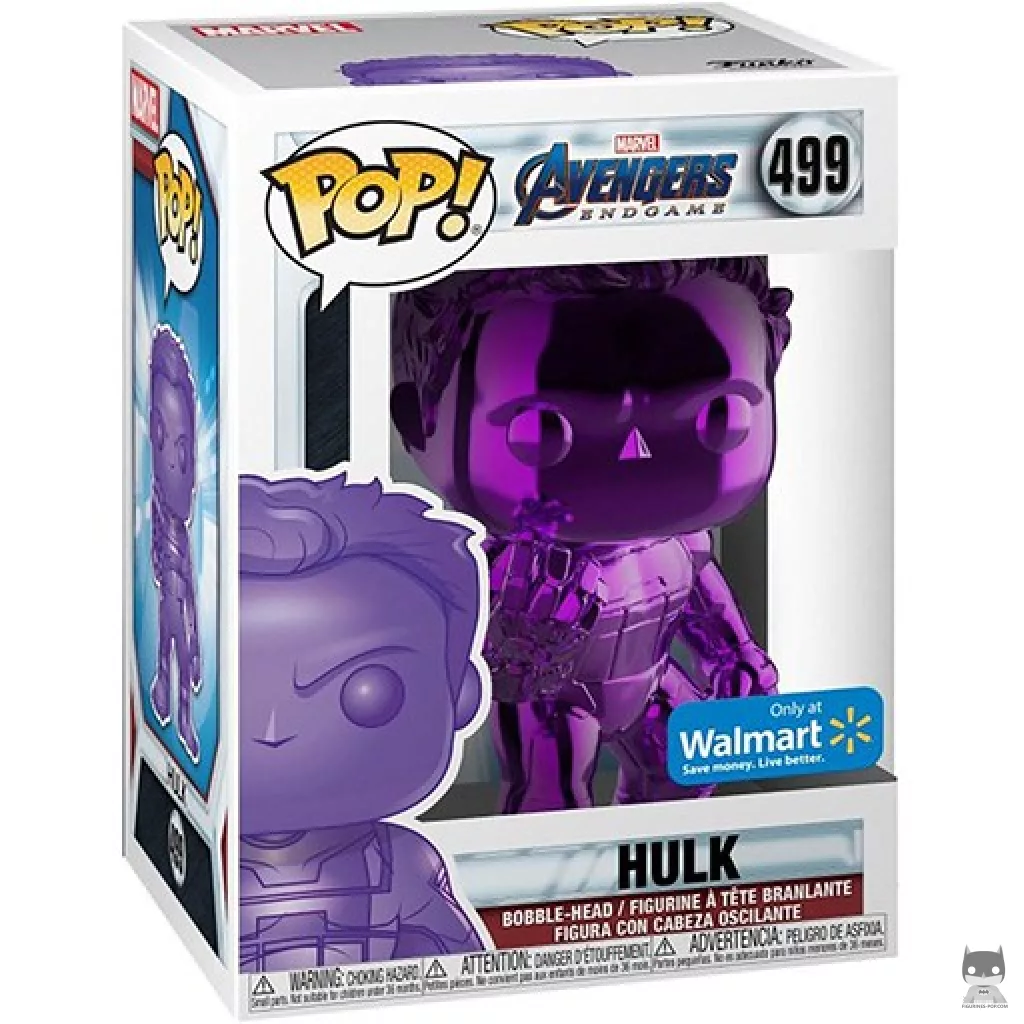 Figura Funko Pop! Hulk (Morado cromado) en su caja