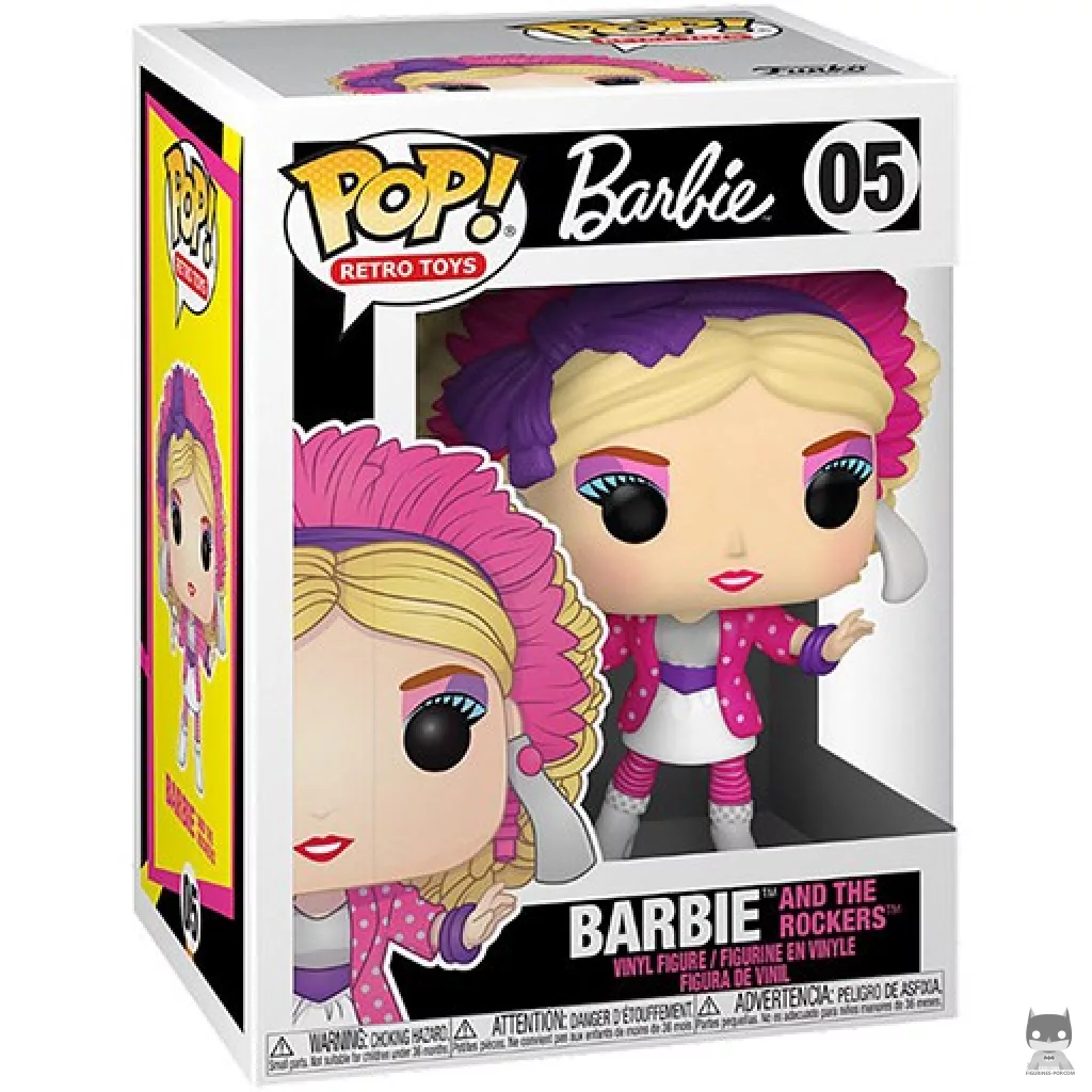 Figura Funko Pop! Barbie Rock Star en su caja