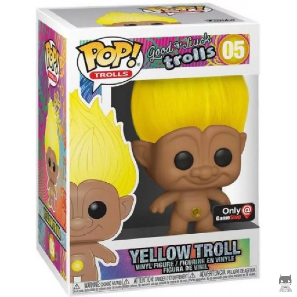 Figura Funko Pop! Troll amarillo en su caja