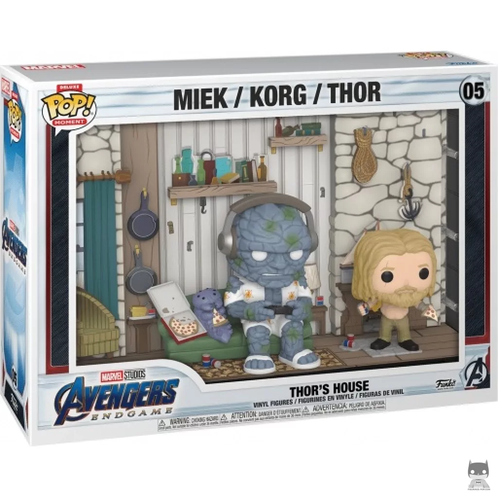 Figura Funko Pop! La casa de Thor (Miek, Korg & Thor) en su caja