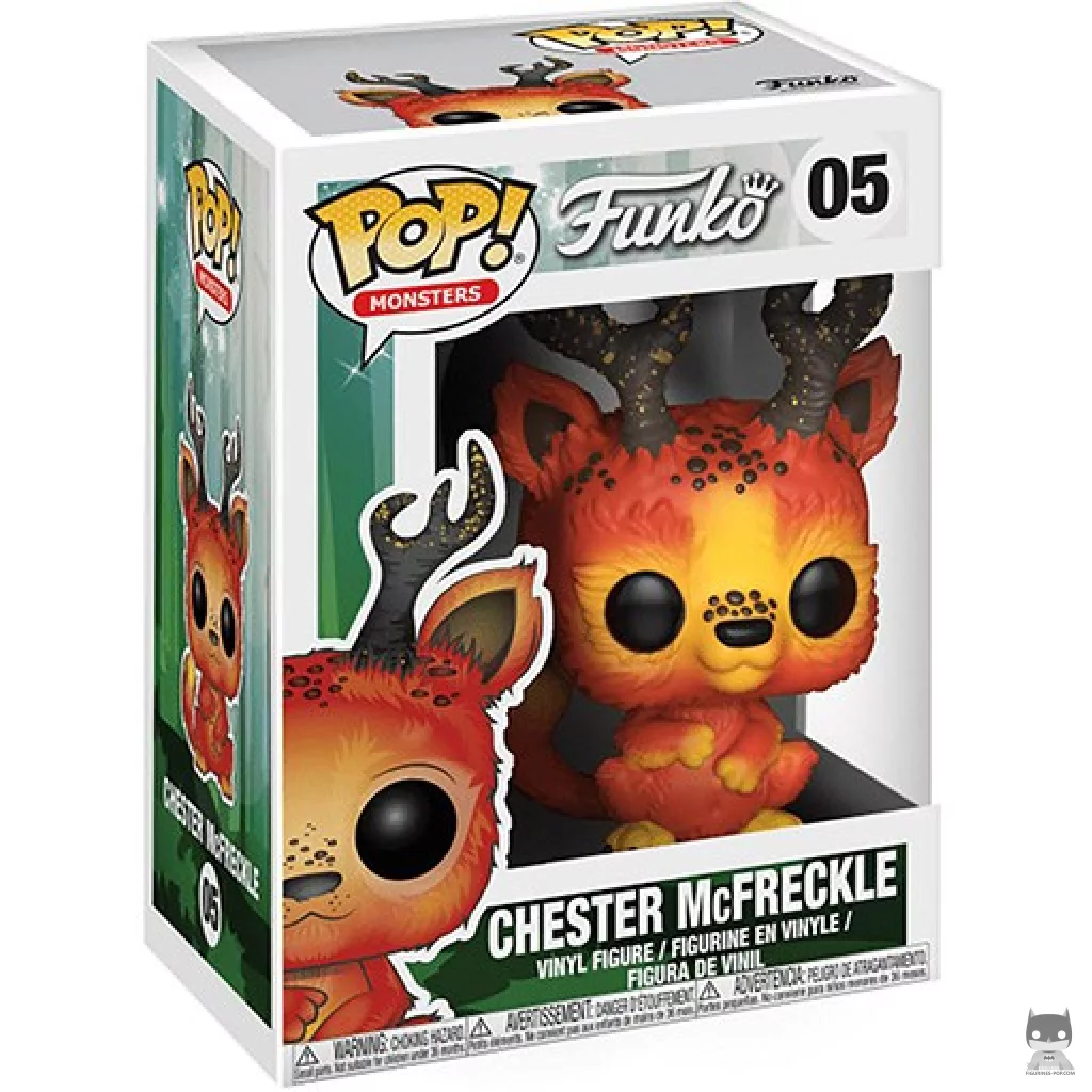 Figura Funko Pop! Chester McFreckle (Naranja) en su caja