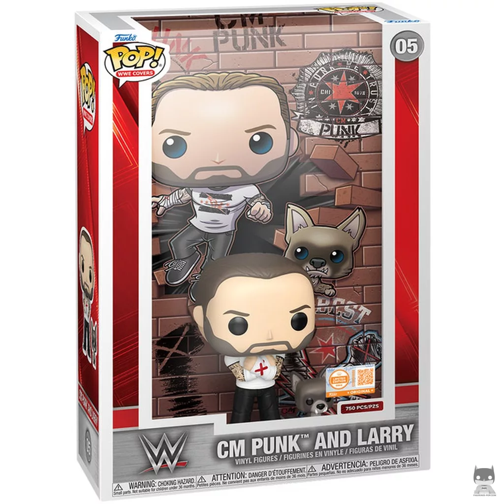 Figura Funko Pop! CM Punk y Larry (Póster) en su caja