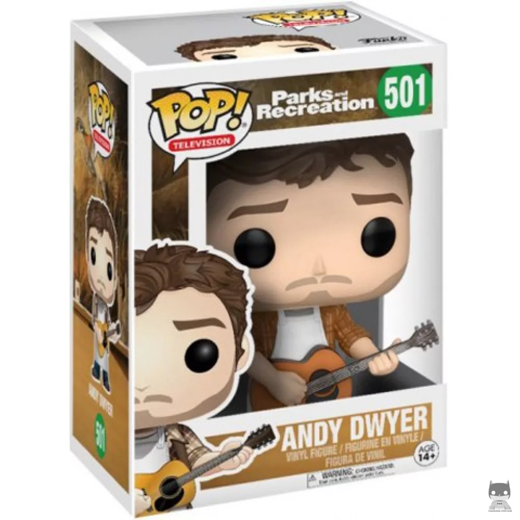 Figura Funko Pop! Andy Dwyer en su caja