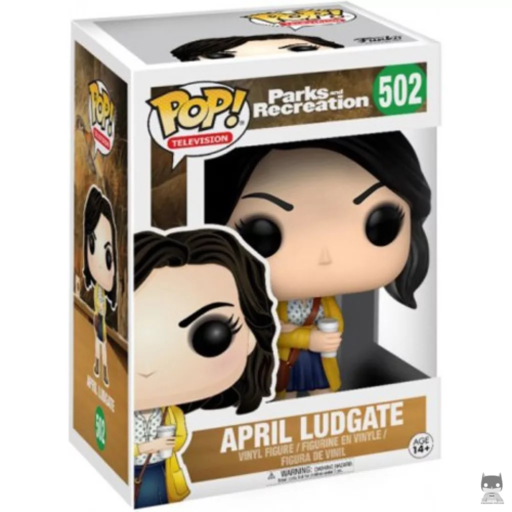 Figura Funko Pop! April Ludgate en su caja