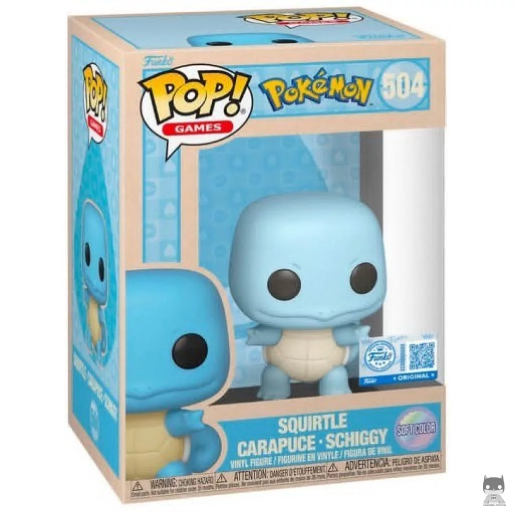Figura Funko Pop! Squirtle (Colores suaves) en su caja