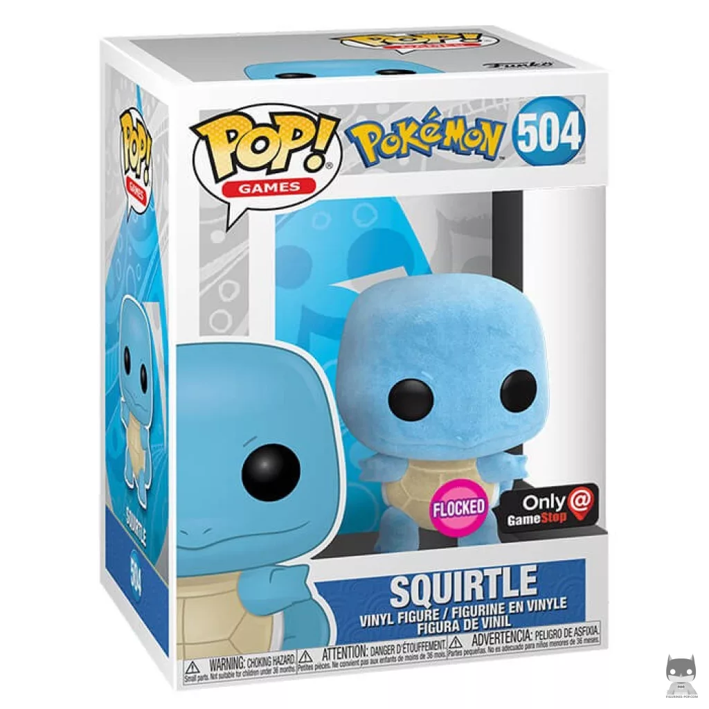 Figura Funko Pop! Squirtle (Flocado) en su caja