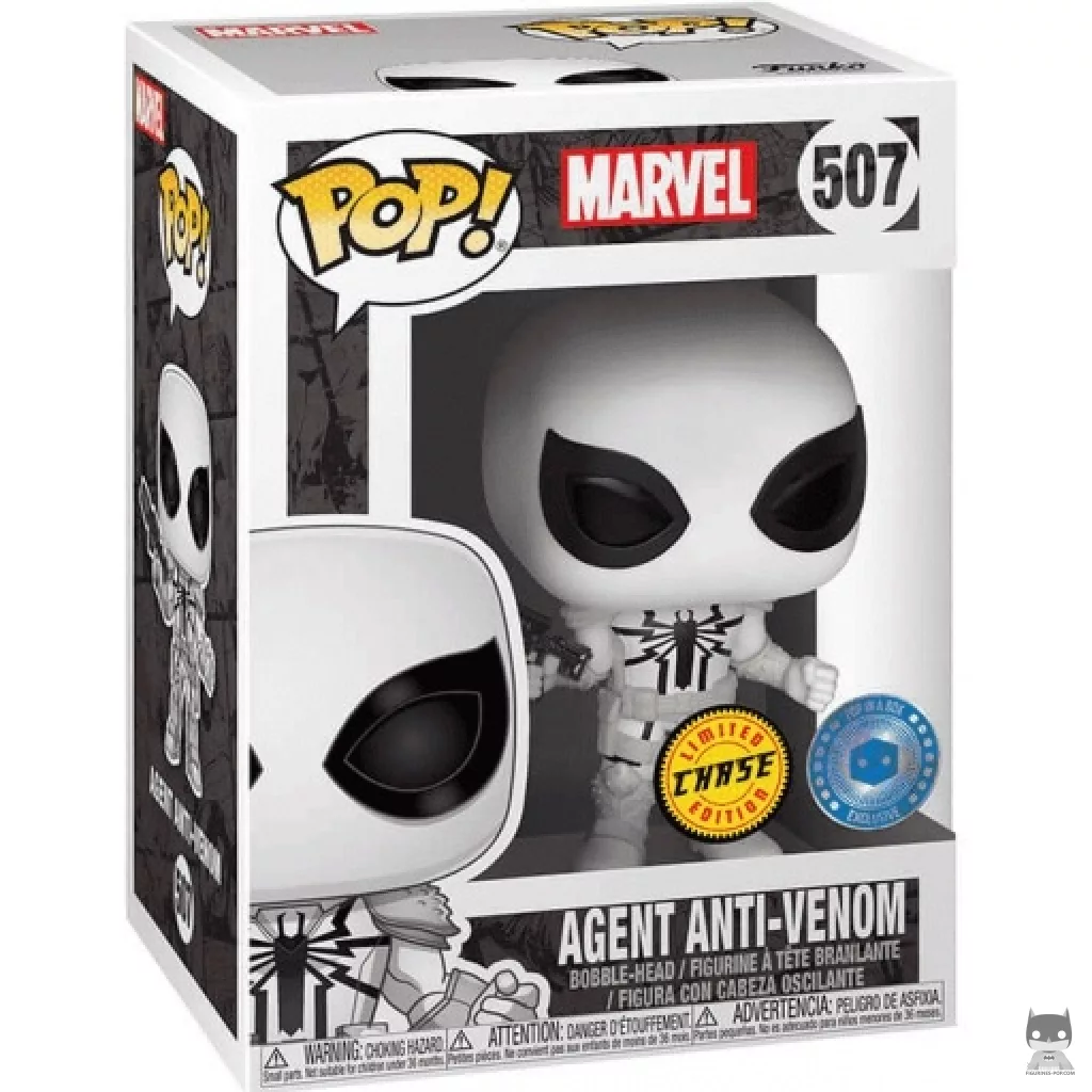 Figura Funko Pop! Agente Anti-Venom (Chase) en su caja