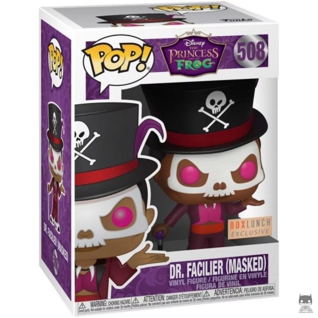 Figura Funko Pop! Dr. Facilier con máscara en su caja