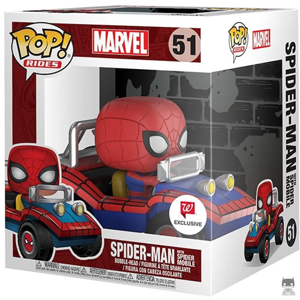 Figura Funko Pop! Spider-Man (con el Spidermóvil) en su caja