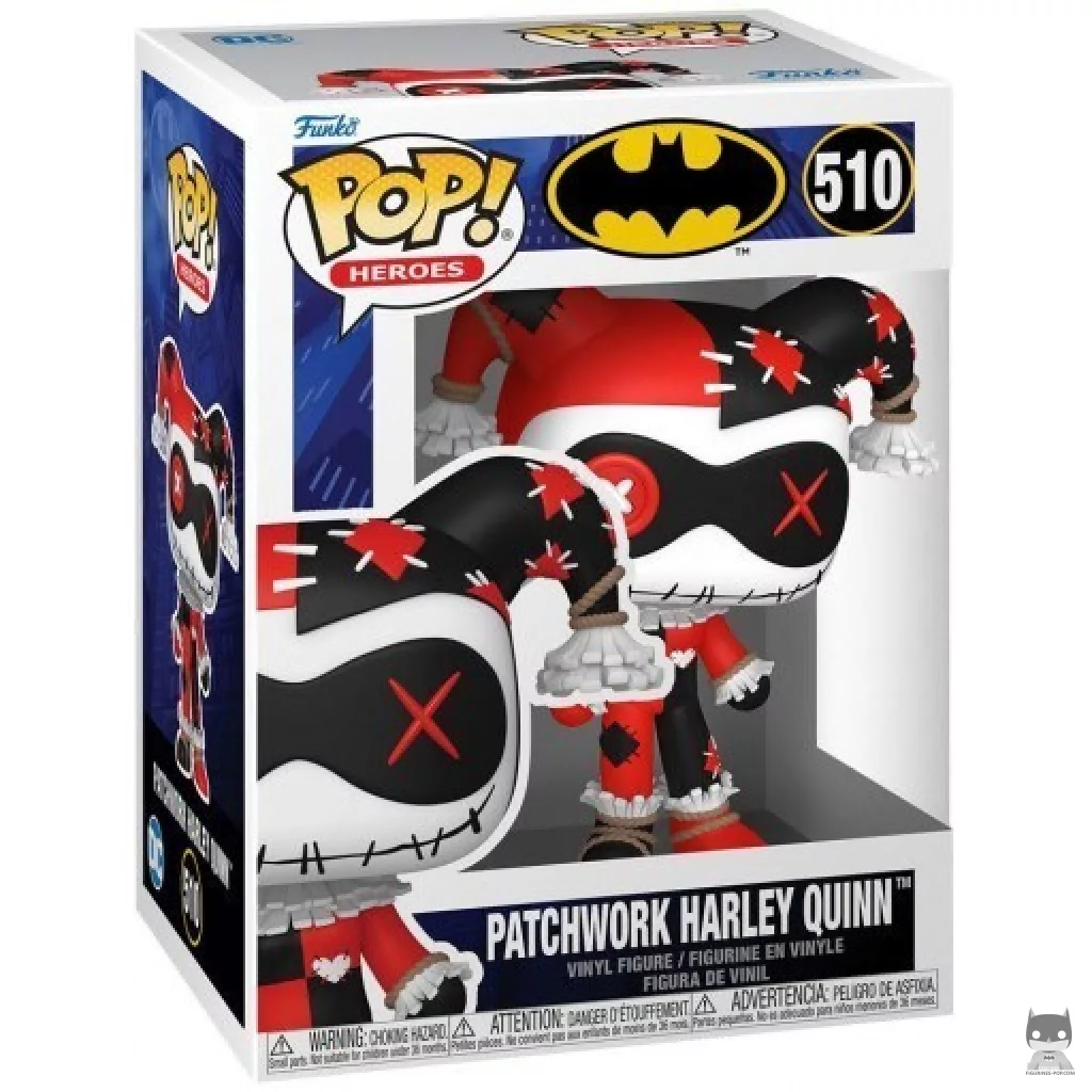 Figura Funko Pop! Harley Quinn (Patchwork) en su caja