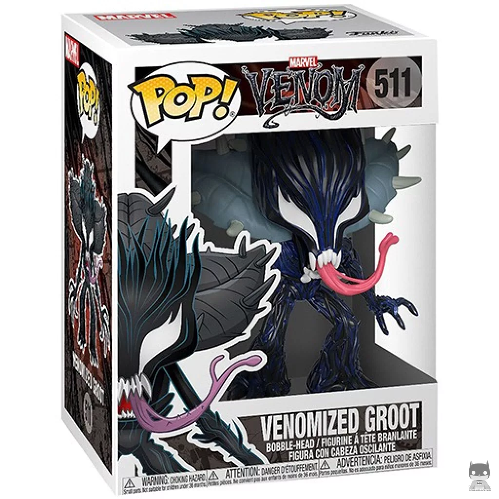 Figura Funko Pop! Groot venomizado en su caja