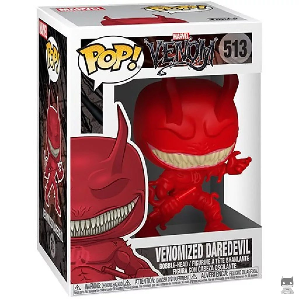 Figura Funko Pop! Daredevil venomizado en su caja