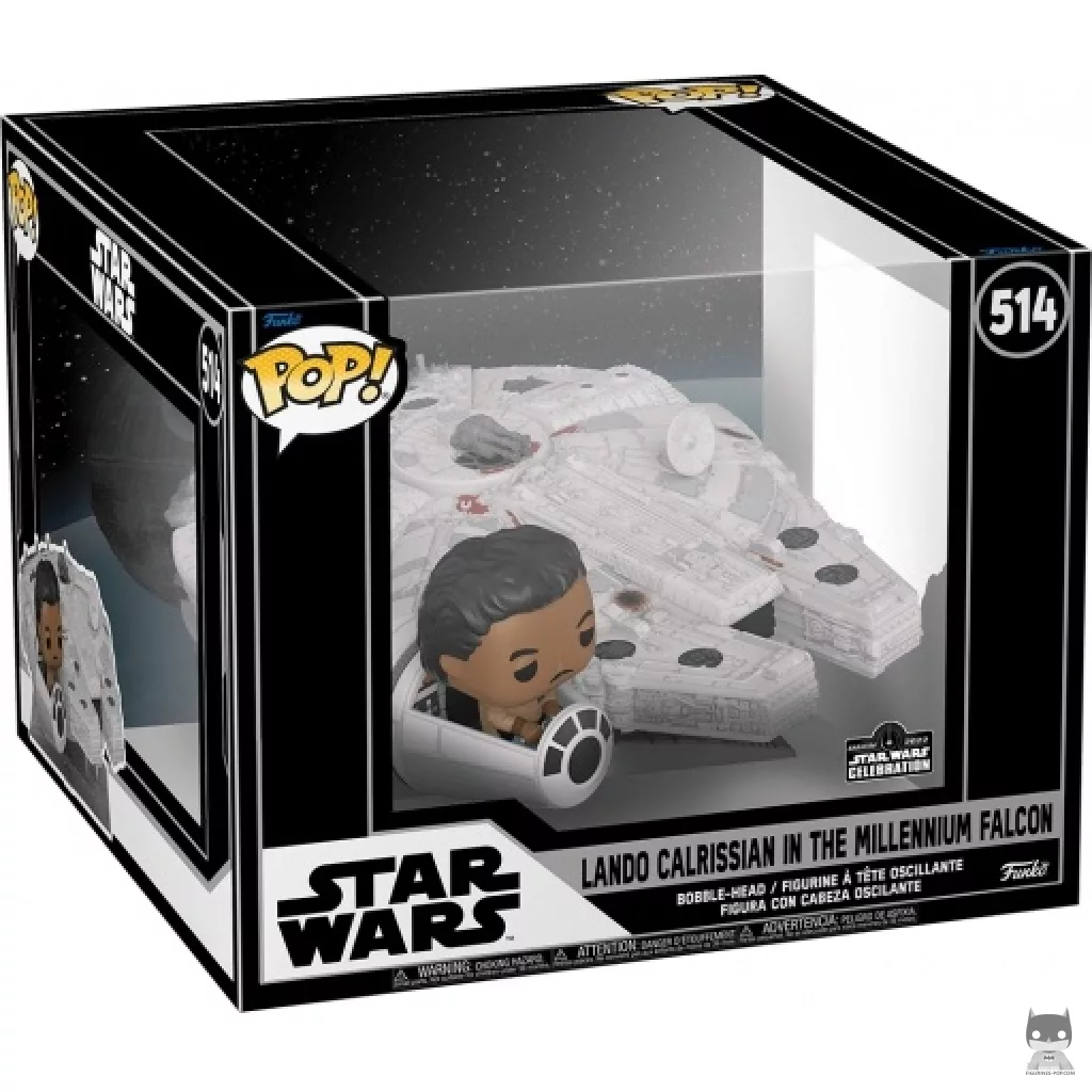 Figura Funko Pop! Lando Calrissian en el Halcón Milenario en su caja