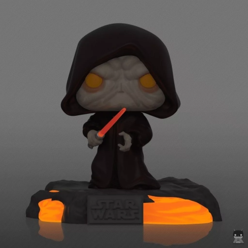 Figura Funko Pop! Red Saber Series Volumen 1: Darth Sidious (Brilla en la oscuridad) (Star Wars: Episodio III, La venganza de los Sith)