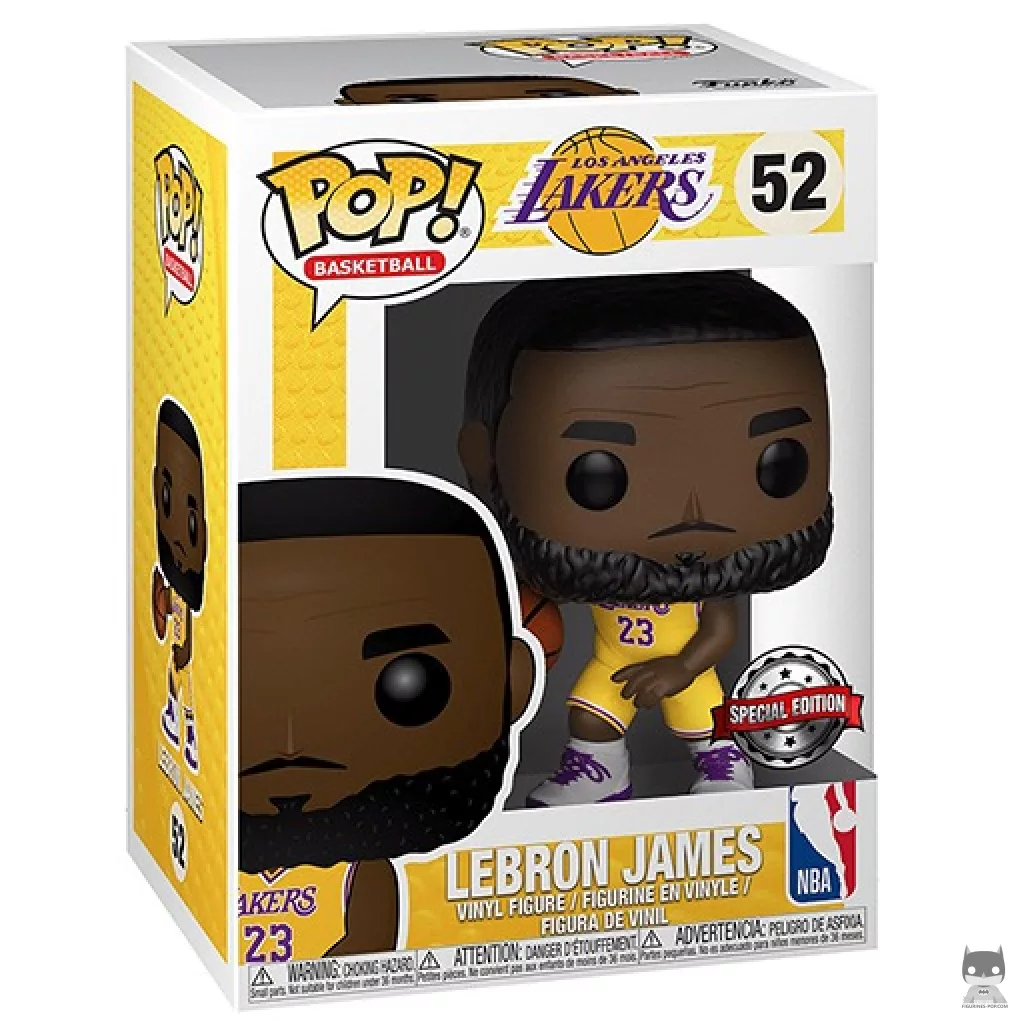 Figura Funko Pop! LeBron James (Lakers) en su caja