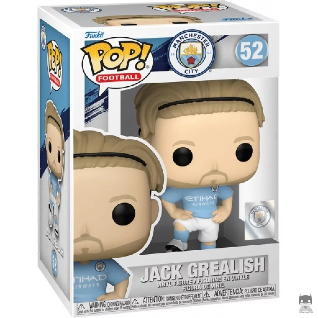Figura Funko Pop! Jack Grealish (Manchester City) en su caja
