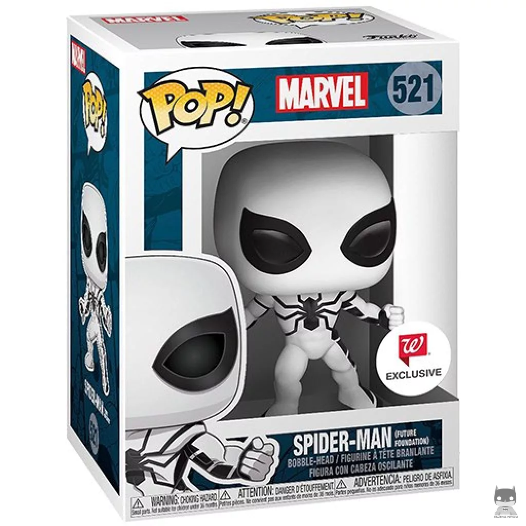 Figura Funko Pop! Spider-Man (Fundación Futuro) en su caja