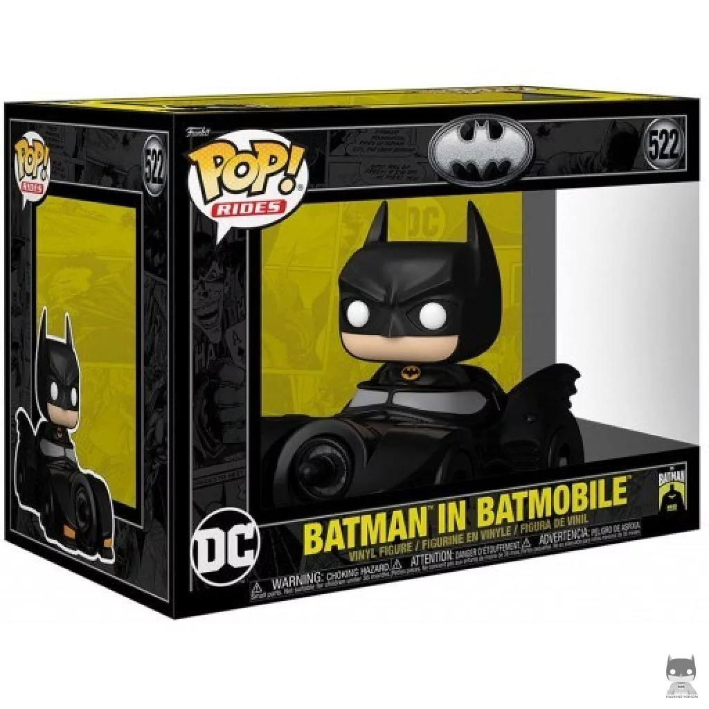 Figura Funko Pop! Batman con el Batmóvil en su caja