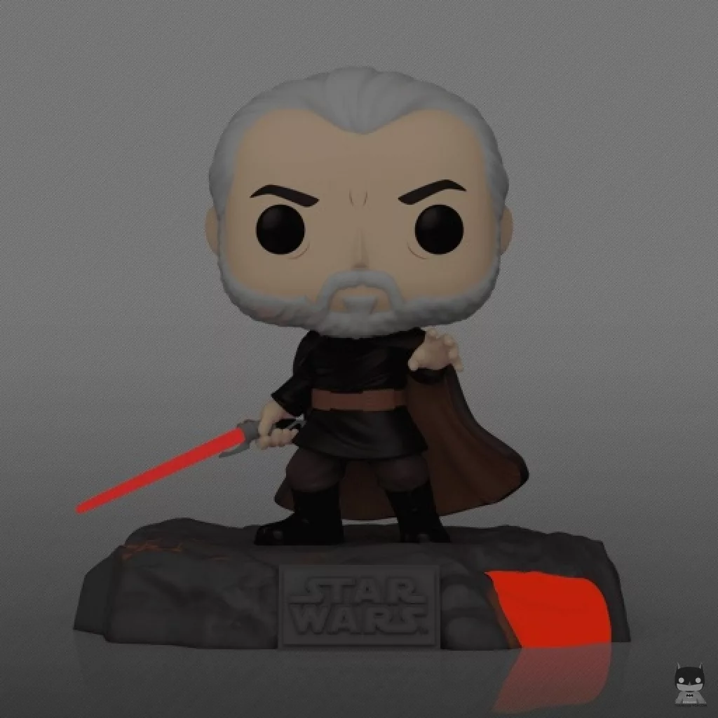Figura Funko Pop! Red Saber Series Volumen 1: Darth Tyranus (Brilla en la oscuridad) (Star Wars: Episodio III, La venganza de los Sith)