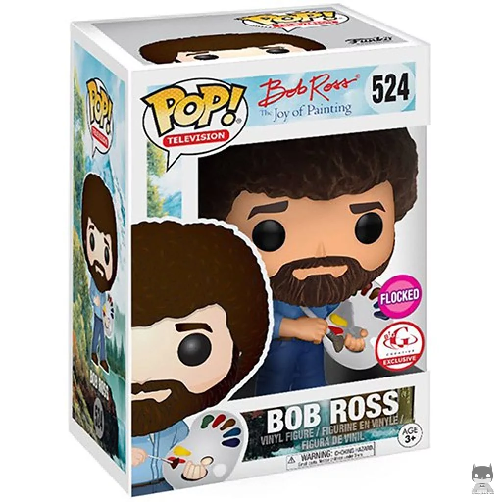 Figura Funko Pop! Bob Ross (Flocado) en su caja