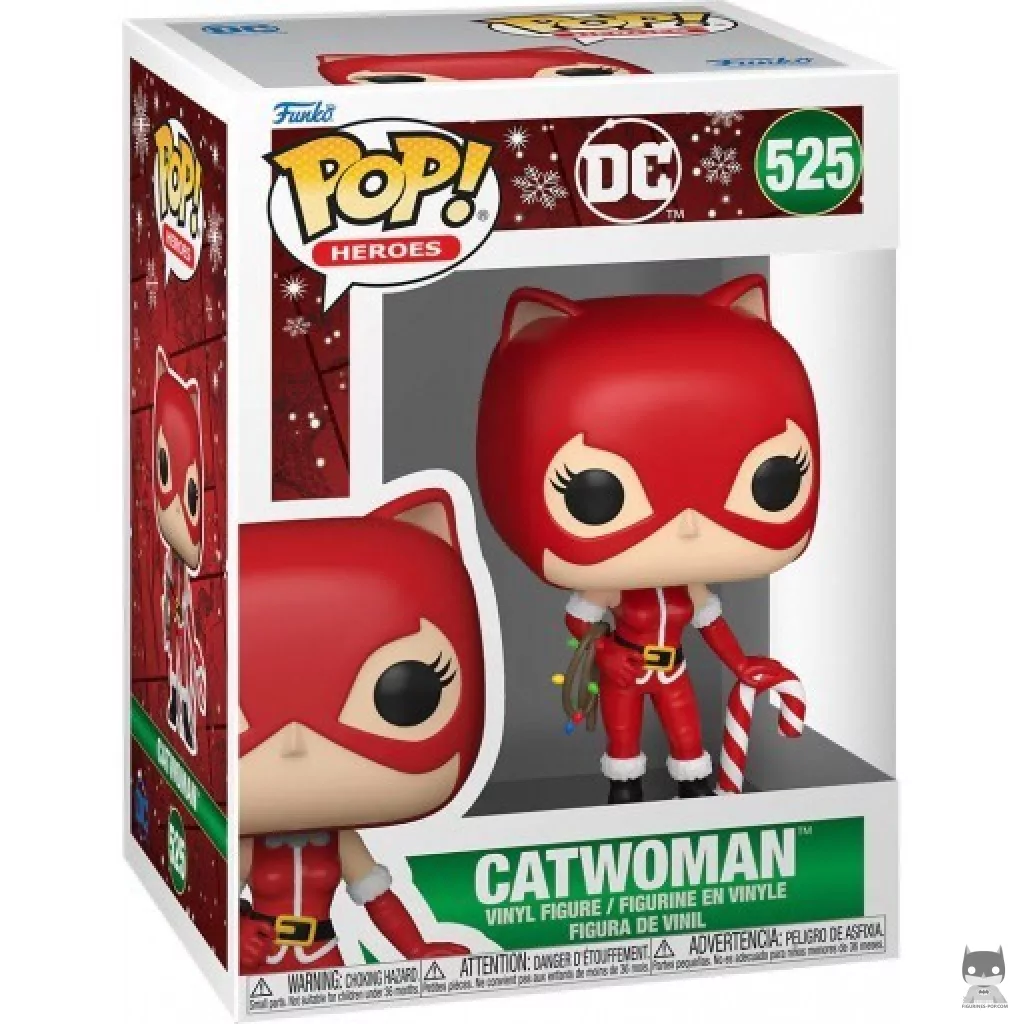 Figura Funko Pop! Catwoman con bastón de caramelo (Navidad) en su caja